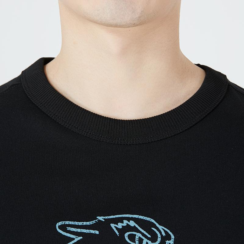 Puma Fun Logo Print Sports Round Neck Short Sleeve T-Shirt Men Tops Black 535411-01