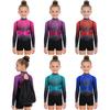Jenter Turn Dans Drakter Langermet Leotard V-front Midjebånd Shorts Hårbånd Trekkpose Sett