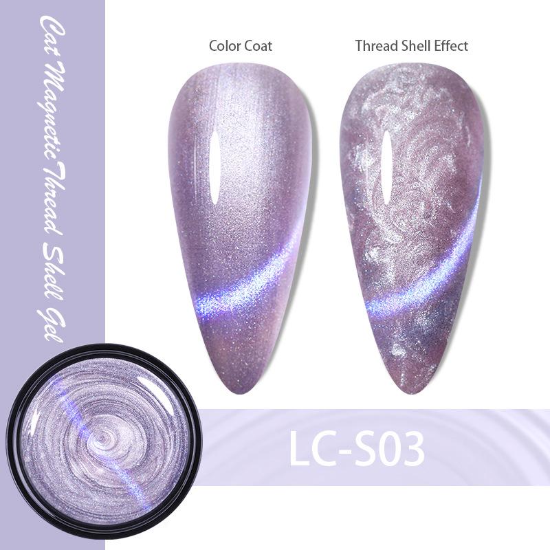 Aurora Threaded Cat'S Eye Nail Gel, Colorful Dream Nail Gel For Nail Salon