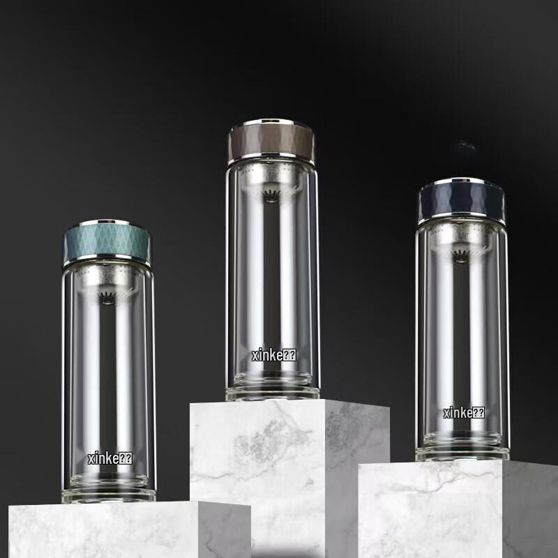 Xinke Double-Layer Borosilicate Glass Water Cup