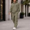 Men's Loose Fit Lined Hoodie and Wide Leg Cargo Pants Set Casual Outdoor Sports Tracksuit