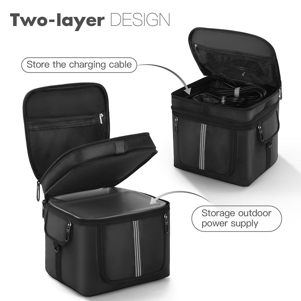 Portable Power Station Bag Waterproof Protective Case Anti-drop Multiple Pockets for Ecoflow River 2 Pro for Ecoflow River 2 Max