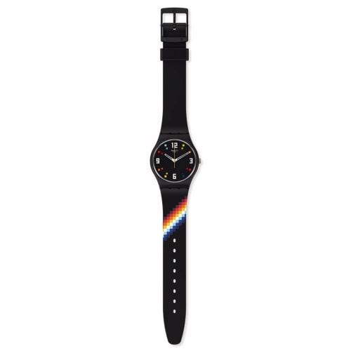 Swatch Watch BLACK CAROUSEL SQUARES THE MARCH COLLECTION SO28B705 Black