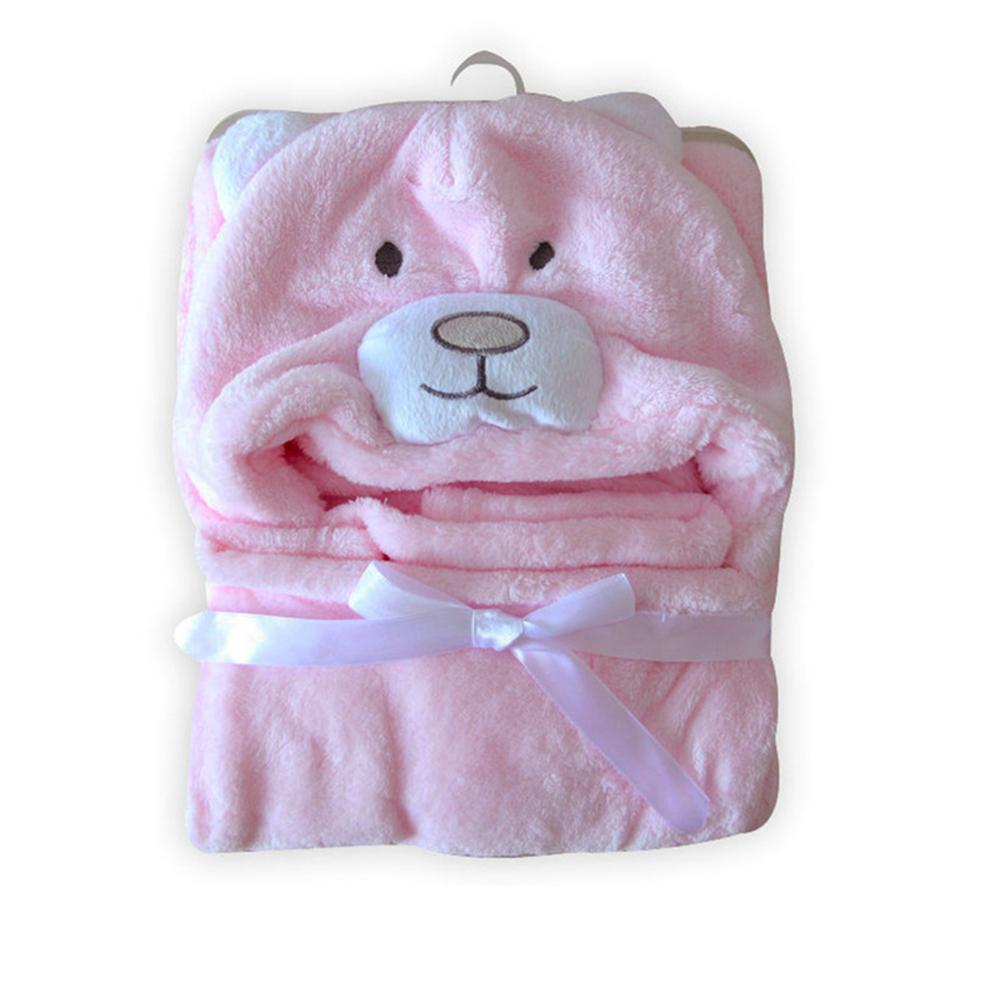 Toddler  Kid Girl Boy Cute Animal Hooded Blanket Bathrobe Bath Towel Flannel Wrap Washcloth