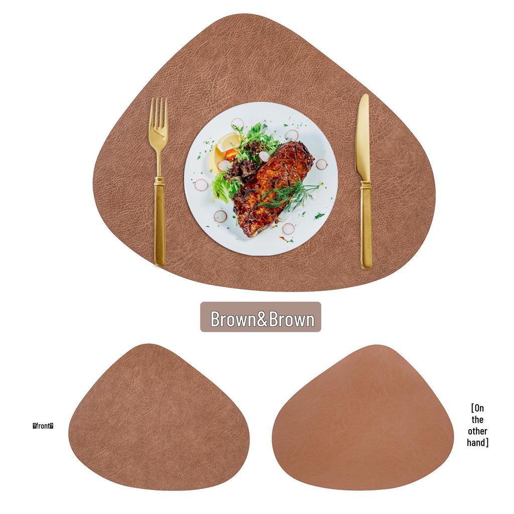 Water Drop Cowhide-Style Double-Sided Placemat: Anti-Scalding Heat Insulation Coaster, Ins Style.