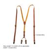 Simple 1.5CM Suspenders for Men Black British Style Leather Suspenders Retro Spaghetti Strap Suspender Clip Business