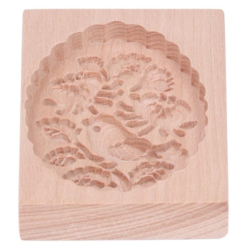 Animal Cookie Mold Lovely Vivid Wooden Biscuit Press Stamp Easy Demoulding Smoothly Cookie Mold Titmouse