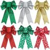 Creative Bow Christmas Decoration Sparkling Christmas Bow Decorations  Xmas Party Supplies