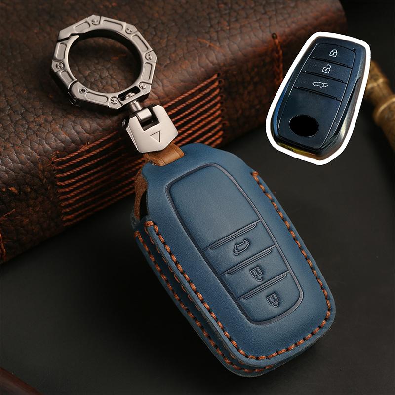 Car Key Case Cover For Toyota Land Cruiser 200 300 Prado Crown TLK 200 Yaris Cross Hilux Innova Fortuner Camry 55 Accessories