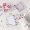 Colorful Transparent Binder Loose Cover Journal Sketchbook Office Supplies Accessories