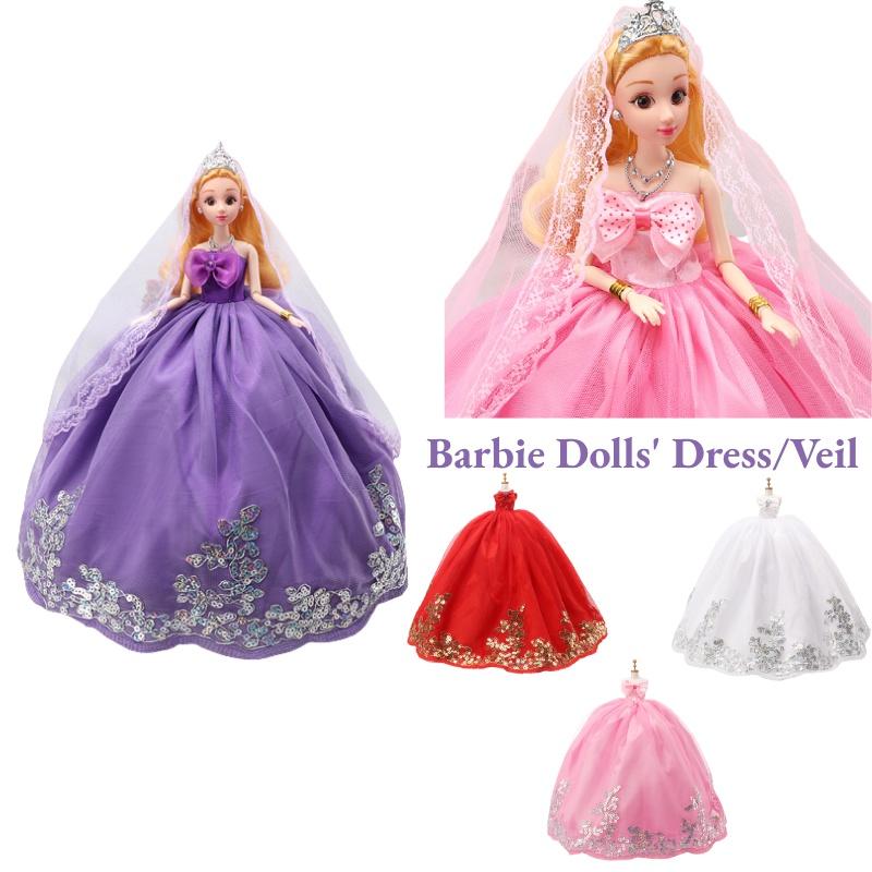 Dreamy Lace Wedding Dress Princess Barbie Doll With Sequin And Bow Prom Dress Wholesale Characters)