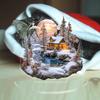 2D Christmas House Snow Scenery Acrylic Ornament