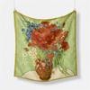 Famous Oil Painting Women Scarf Wraps Twill Silk Scarf 53cm Square Scarves Fashion Head Scarf Hijab Neckerchief Bandana New