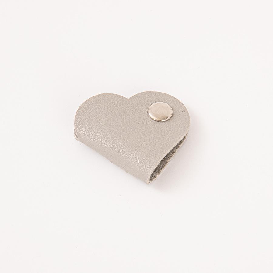 Heart-shaped Leather Cable & Earphone Organizer Winder