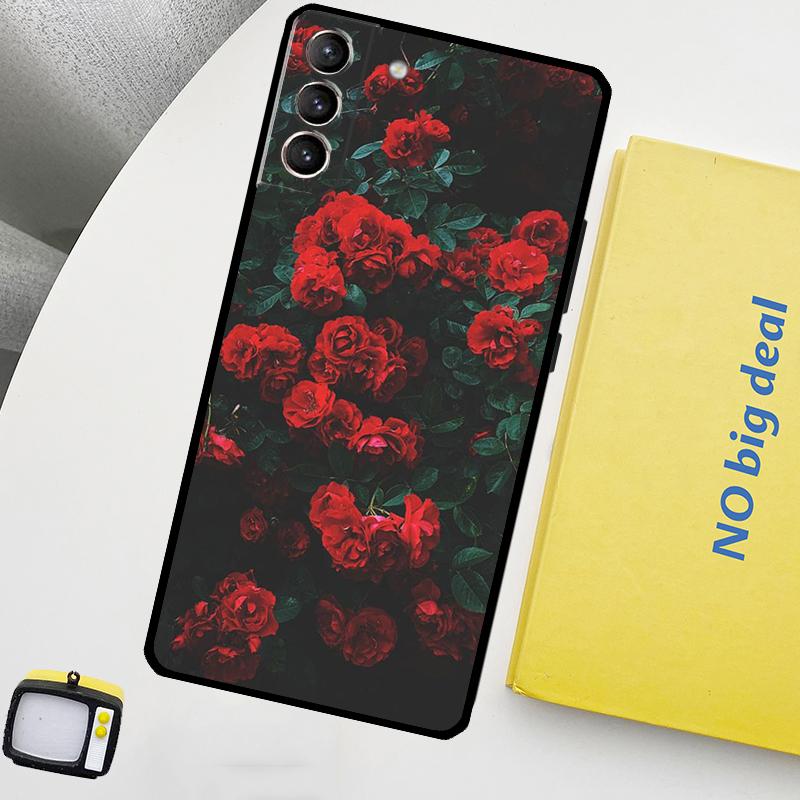 Rose Flower Floral Phone Case For Samsung Galaxy S25 Ultra S20 S21 S22 S23 Plus S24 Ultra S9 S10 S25 FE Cover