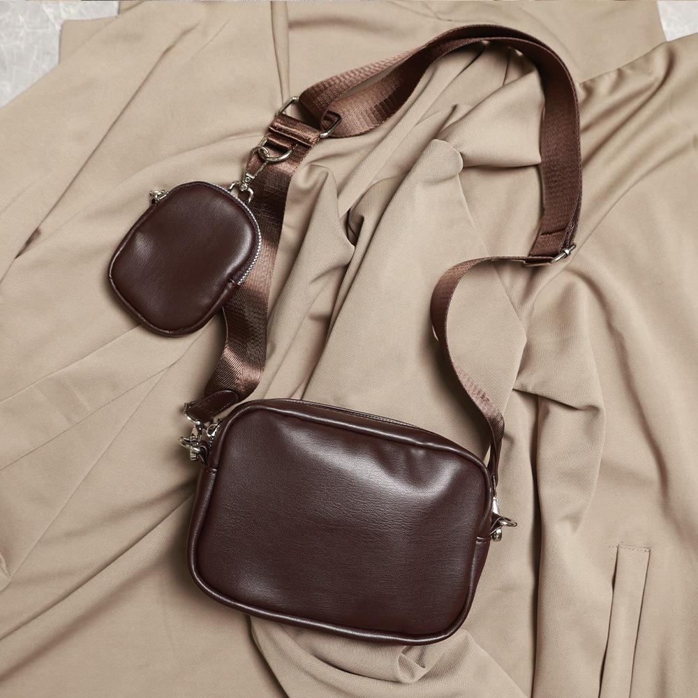 

Mini Bag Pendant Small Square Bags Korean Style Crossbody Bag Casual Male Shoulder Bag Men коричневый