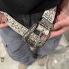 Retro Rivet Embossed Leather Belt - Versatile Pin Buckle for Men & Women, Perfect for Jeans & Decorative Wear