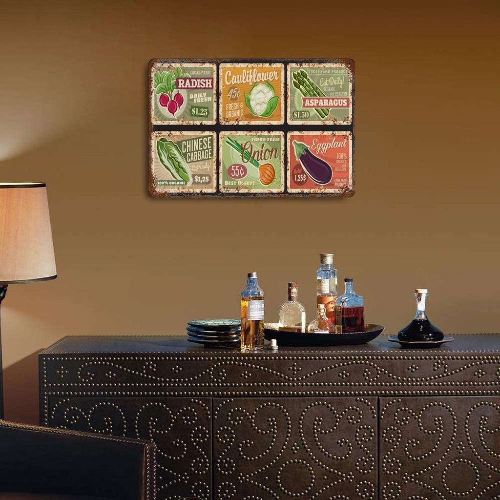 1 Pack Vintage Metall Wandposter Dekor, klassisches Used-Design, robuste Platte für Bar, Pub, Café, Restaurant, Küche oder Wohnzimmer Wandkunst