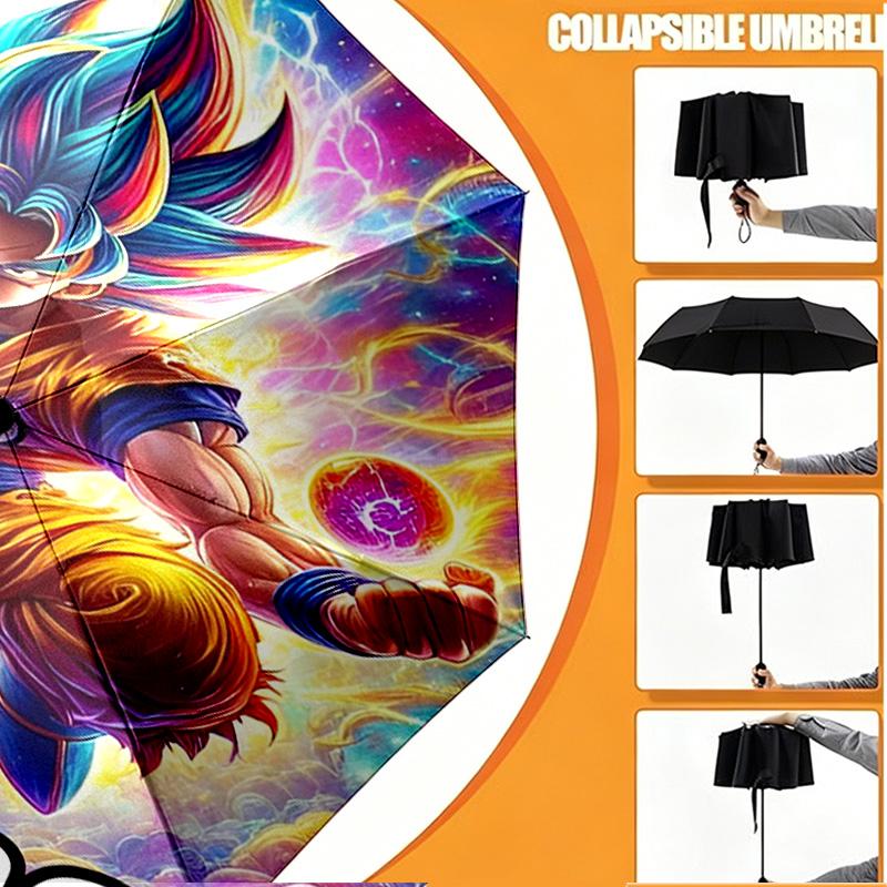 Custom Name Personalized One Piece Print Umbrella, Auto Open Close, 8‑Rib Sturdy Frame, Commute Camping Hiking Use, Birthday Gift