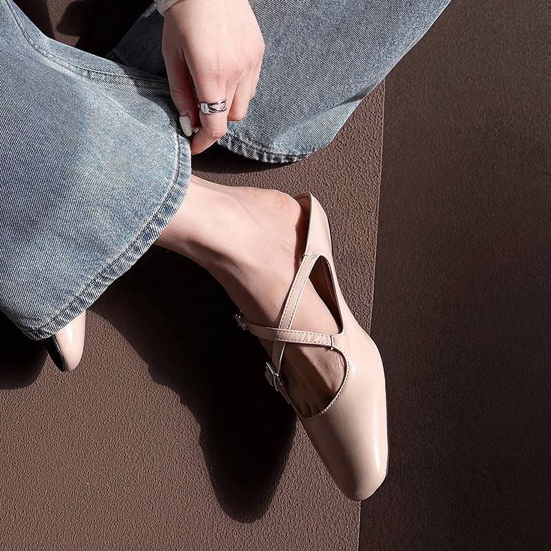 Krazing Pot Microfiber Mules Med Heels Office Lady European Design Fashion Summer Size 43 Size 42 Women Sandals