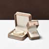 Oirlv Golden Jewelry Ring Box Leather Earring Necklace Pendant Gifts Display Box For Proposal Engagement Wedding Packaging Box