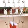 Non-rust Christmas Fireplace Sock Hook Decorative Xmas Door Wreath Hook  Hanging Pendant
