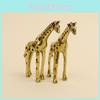 Copper Giraffe Statue Compact Artistic Decor For Desk Or Shelf Display