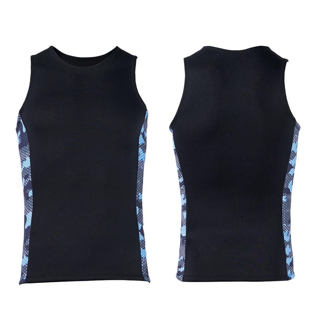 Men Wetsuit Vest Surfing Tops Water Sports Swimsui Vest Diving Sleeveless Vest for Canoeing Swimming L