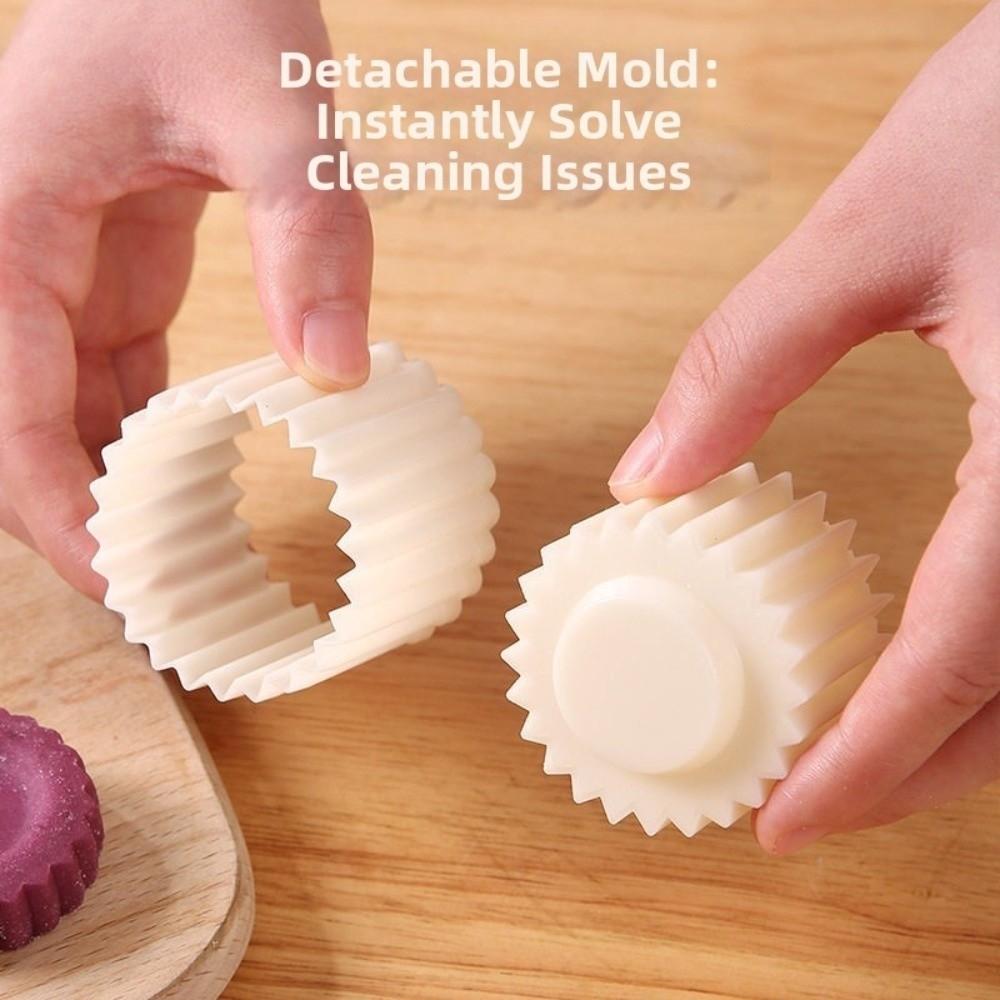 Non-Stick Hand Press Mooncake Mold Double‑Sided DIY Pastry Stamp Cookie Pastry Mold Gift Making