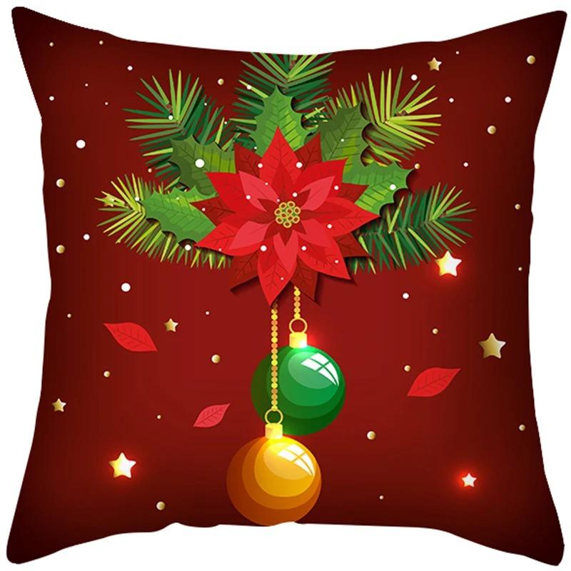 Christmas Themed Pillowcases Car Accessories Office Santa Claus Living Room Sofa Home Pillowcases