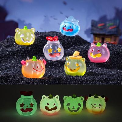 Luminous Halloween Clown Pumpkin Cute Particle Decorative Accessories Micro-landscape Desktop Small Ornaments