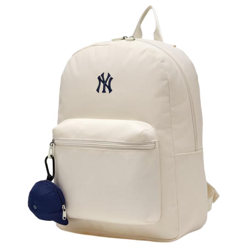 New MLB New York Yankees Polyester Backpack Regular Unisex White 7ABKB0D5N-50CRS