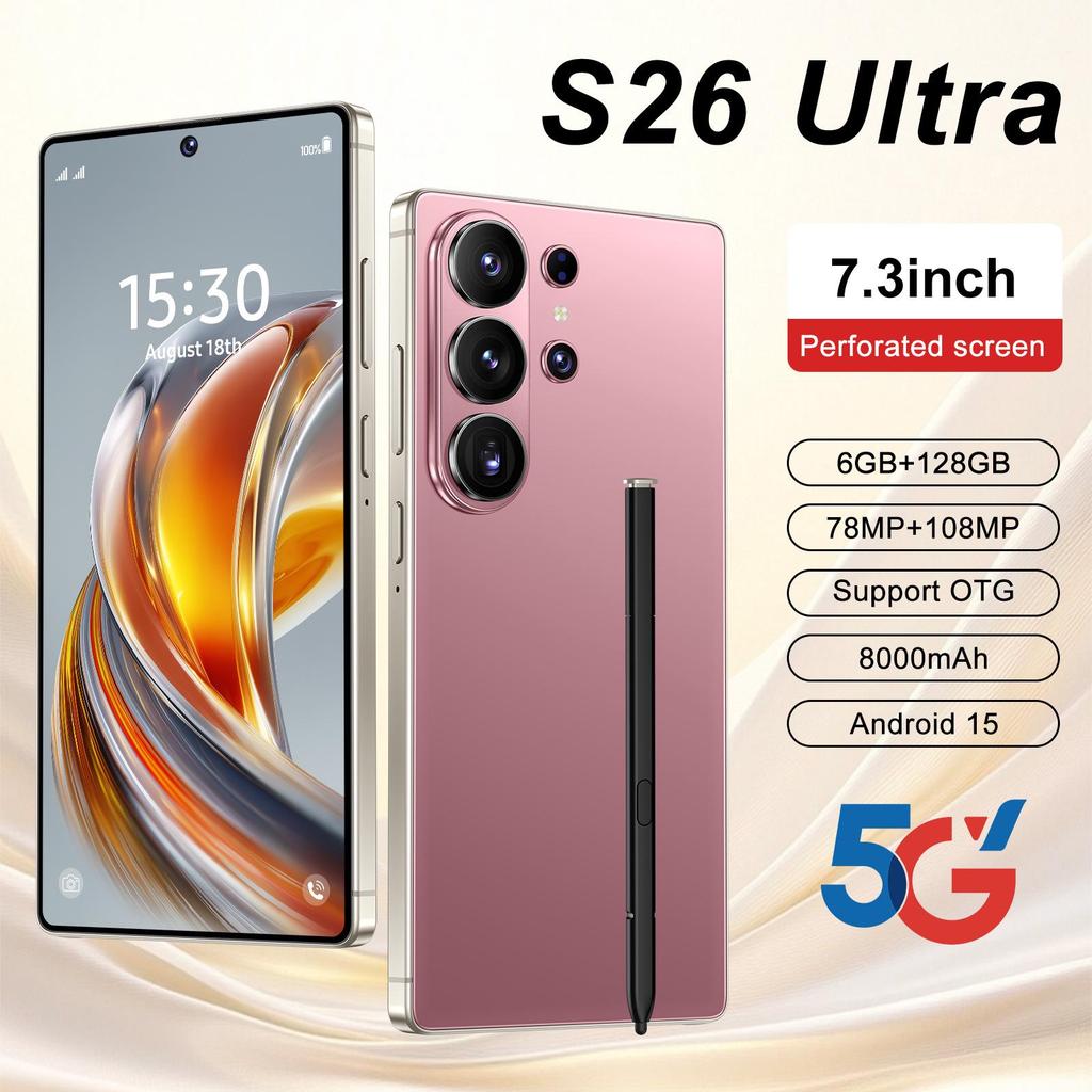 S26 Ultra Smartphone: HD, Large Screen, 6GB+128GB, Android