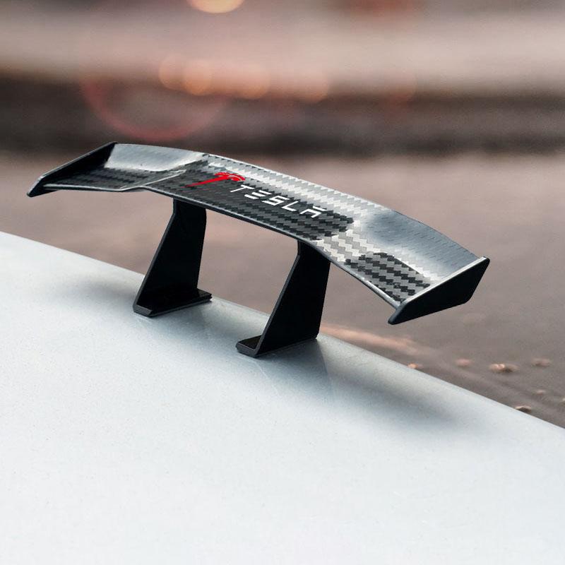 Car Rear Spoiler Mini Spoiler Wing Small Tail Emblem Sticker Decoration For Tesla Model 3 Model S Model X Y Roadster Performance