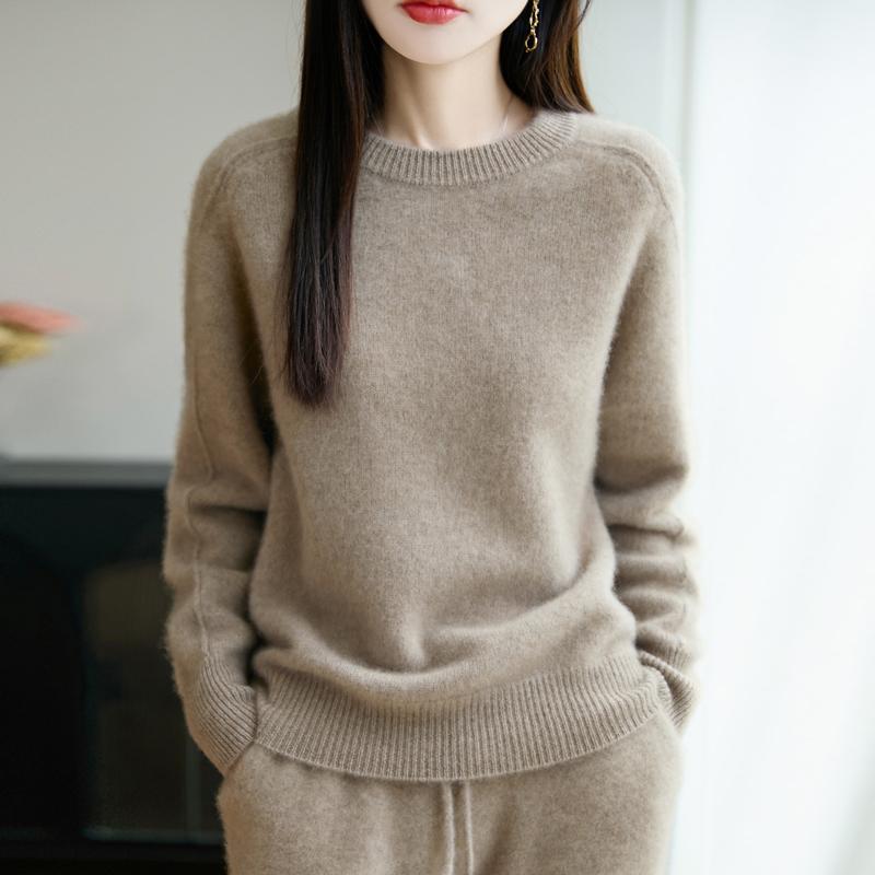 Women Sweater 100% Wool MODERN NEW SAGA O-neck Knit Pullover Thick Winter Jumpers Female Knit Tops