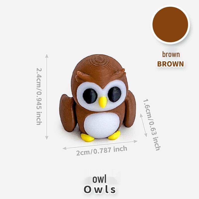 Colorful 3D Printed Small Animal Toys - Simulation Animal Models for Micro-Landscape Decoration