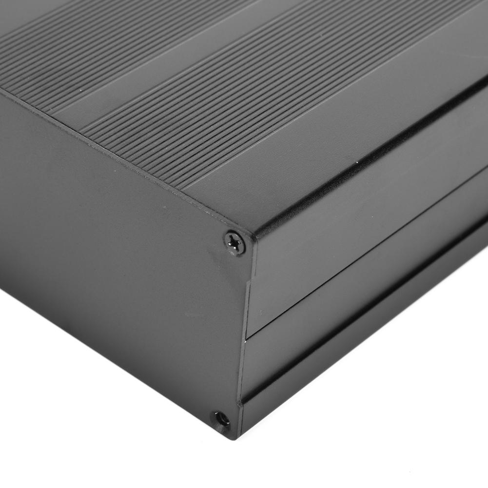 Aliuminio lydinio projekto dėžutė „pasidaryk pats“, smėlio juodos spalvos korpusas, elektroninės apsaugos dėklas, 55 x 106 x 200 mm