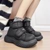 Zhao LU Si snøstøvler dame vinter ny fløyel varm tykksålet borrelås sklisikker høy ankel bomullssko