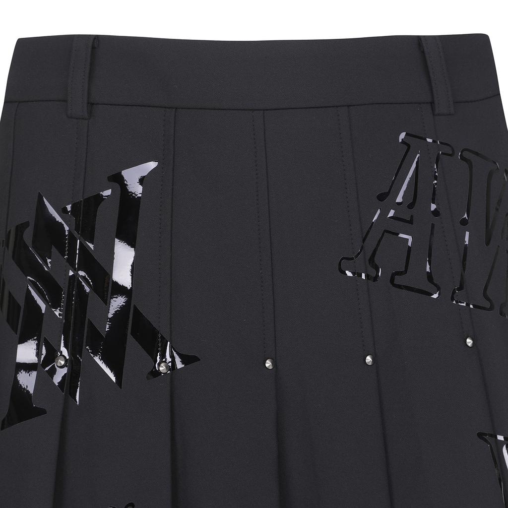 Anew Golf W Dtp Front Logo Pleats Sq_Bk