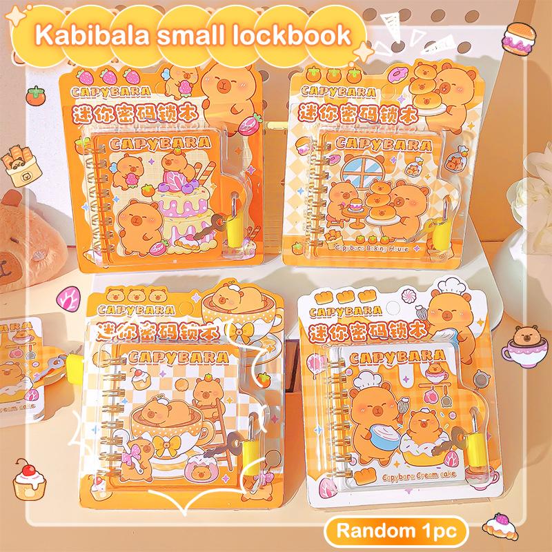 Cartoon Portable Capybara Mini Spiral Notebooks Cute Waterproof Pocket Notepads For Birthday Party Favors Students Rewards