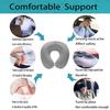Cuscino cervicale a forma di U, in memory foam gonfiabile, anti-affaticamento, poggiatesta per volo, cuscino a forma di U, accessori per aerei