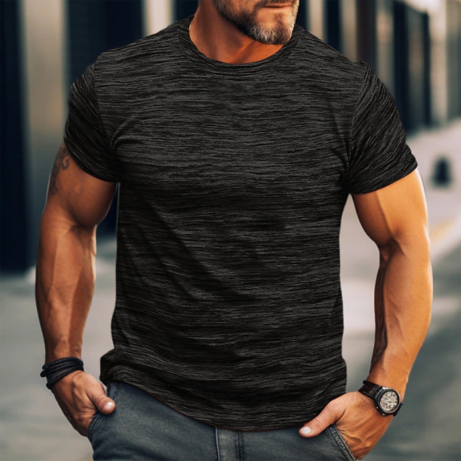 

Summer New Men s Popular T-shirt 3D Printed Round Neck Short Sleeve T-shirt M чёрный