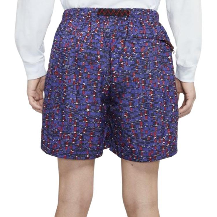 Nike ACG Retro Woven Printing Shorts Blue Red Bluered Men's CT6333-010