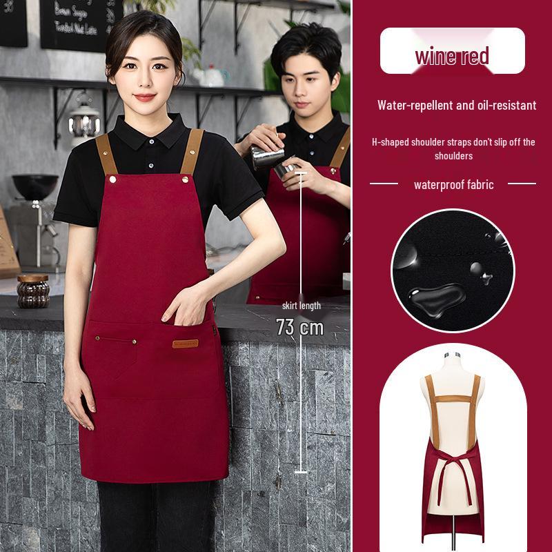 

Custom Logo Waterproof Canvas Apron: Dirt-Resistant, Oil-Proof Workwear for Kitchens and Catering