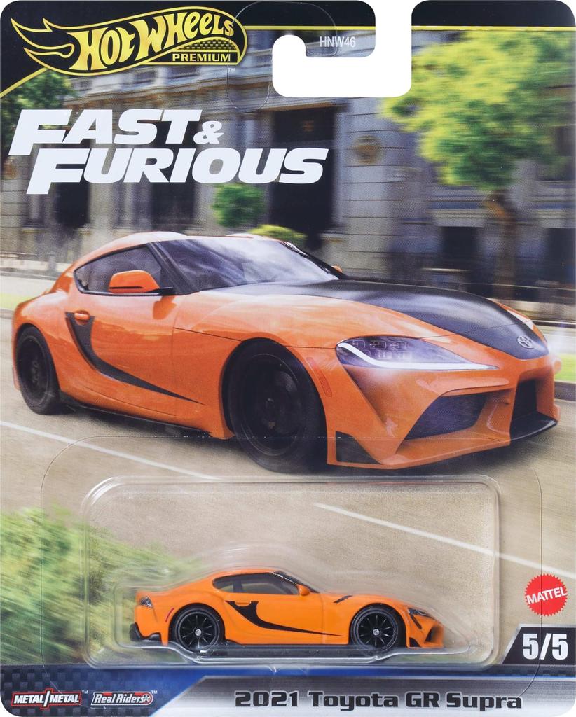 Hot Wheels Fast Furious 2021 Toyota GR Supra Vehicle Ages 3 and Up & Toy, Orange, JBM00,