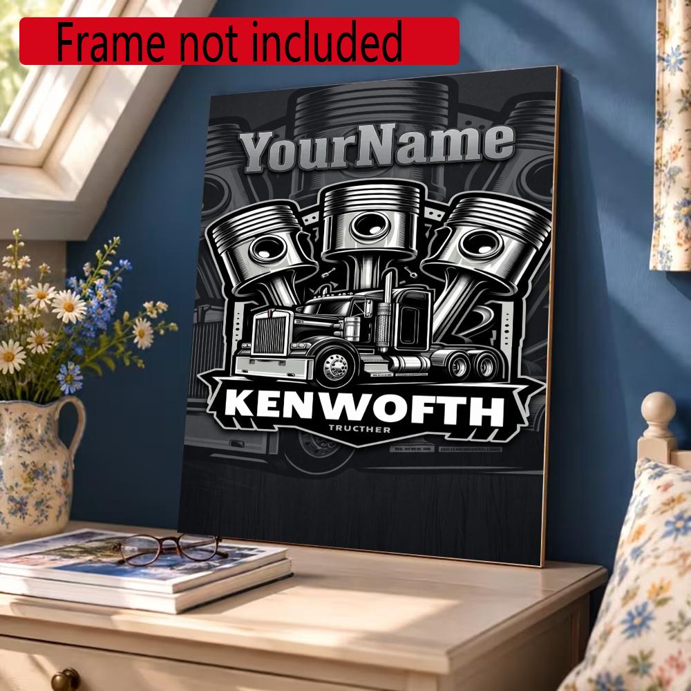 Kw Heavy Trucks Customize Your Name Diamond Painting Round Diamond Diy Frameless Holiday Artwork Suitable For Home Office Wall Decoration