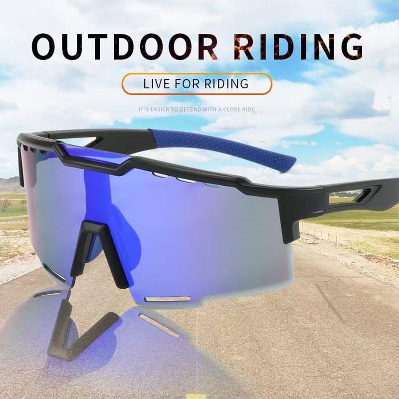 New Colorful One-piece Sunglasses For Women Men Outdoor Sports Cycling Glasses 9968 UV Protection