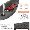 (=821415AAG)Upholstered Double Bed, Storage Box with USB Type C Charging Headboard, Linen Frame, Youth 180x200 with Slatted Frame (without Mattress)