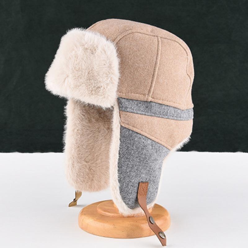 Thunderhead Cap Men's Fall and Winter Warm Cotton Cap Children's Mask Cap Plush Ear Protection Cycling Cap Europe and The United States