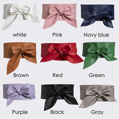 חגורה דקורטיבית רב-תכליתית לנשים, חגורת מותניים רחבה לנשים, סרט עור רך, חגורת מותניים לנשים, חגורה קשורה